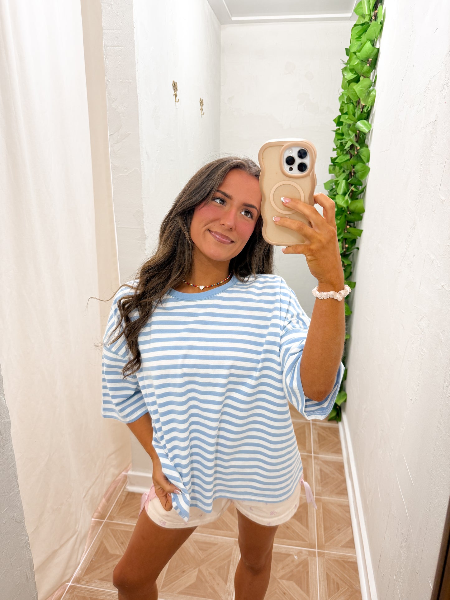 blue stripe tee