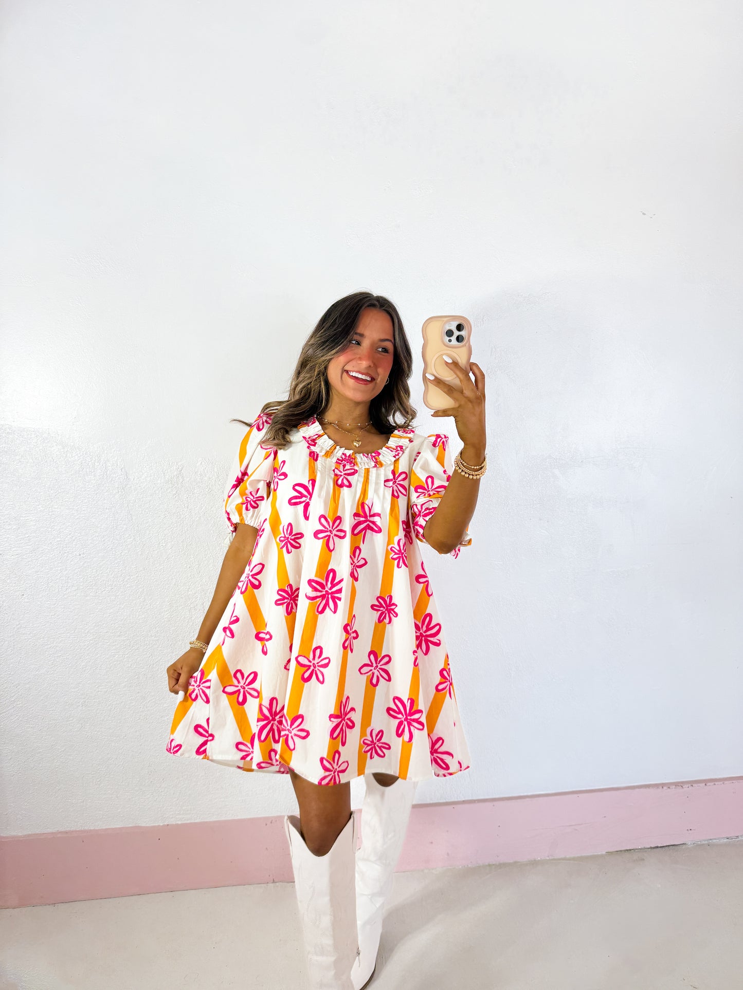 Retro mini dress with pockets *2 colors*