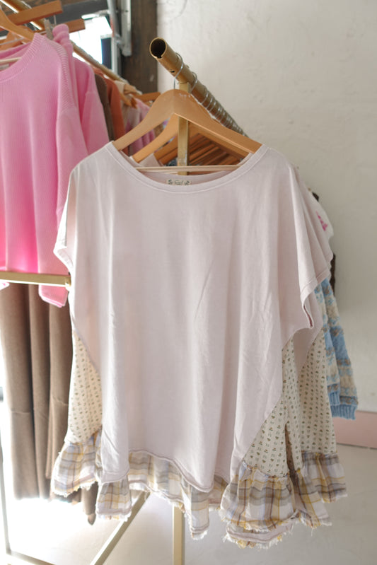 Haley baby pink top | curvy