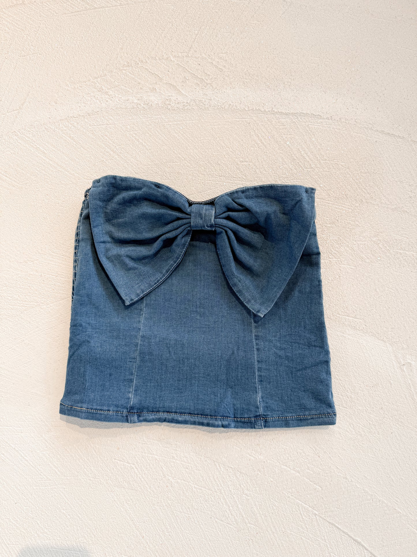 denim tube top