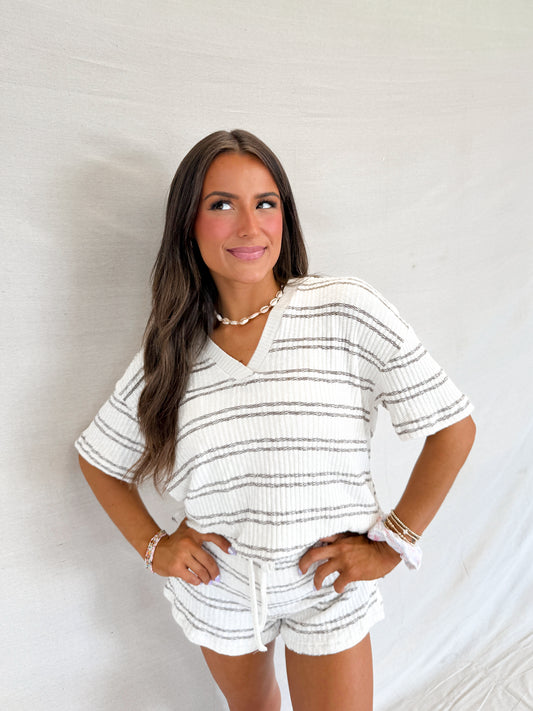 Corbin knit stripe set