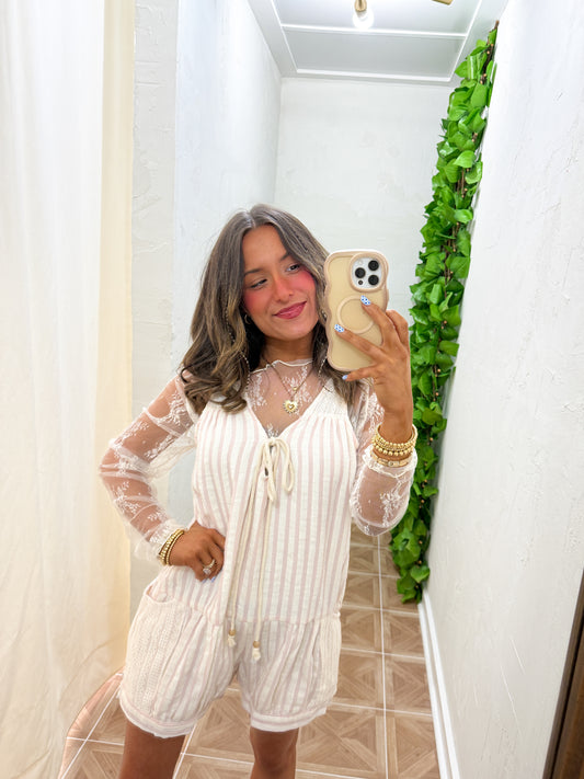 Sarah romper *pink and blue*