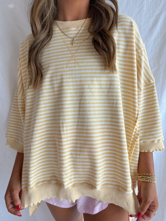 Payton raw edge top