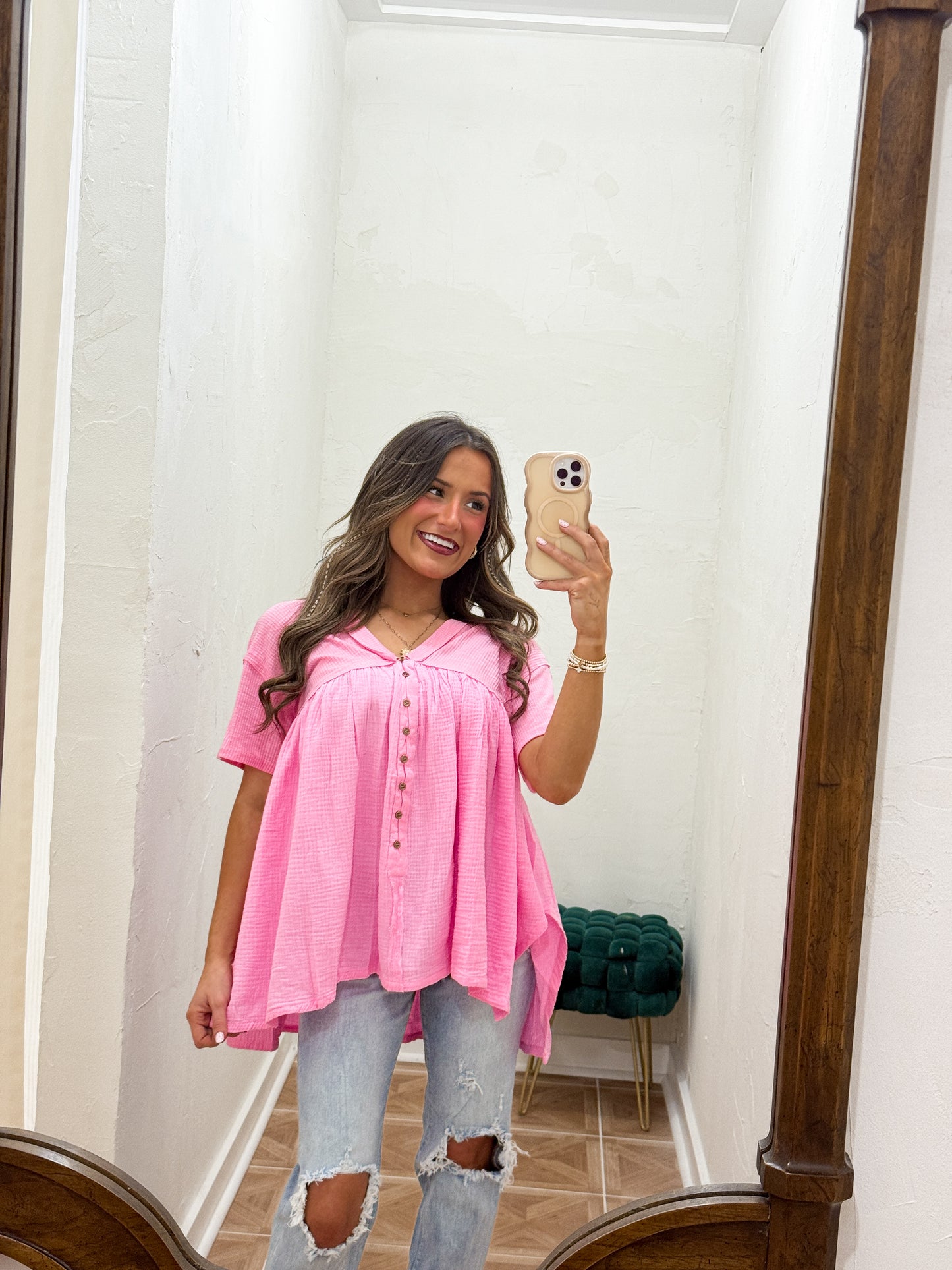 Jade short sleeve top *2 colors*