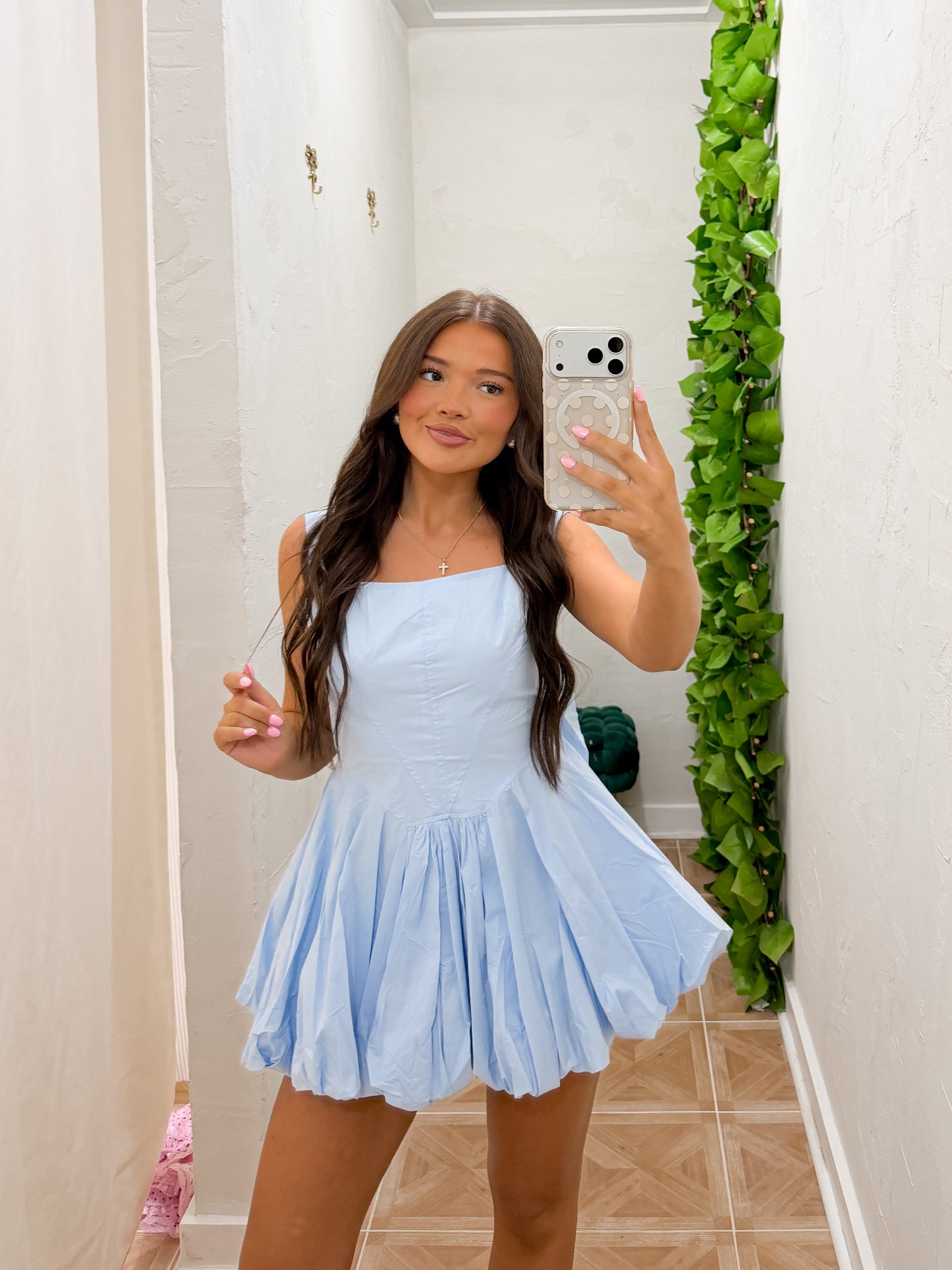 Stella bubble hem mini dress
