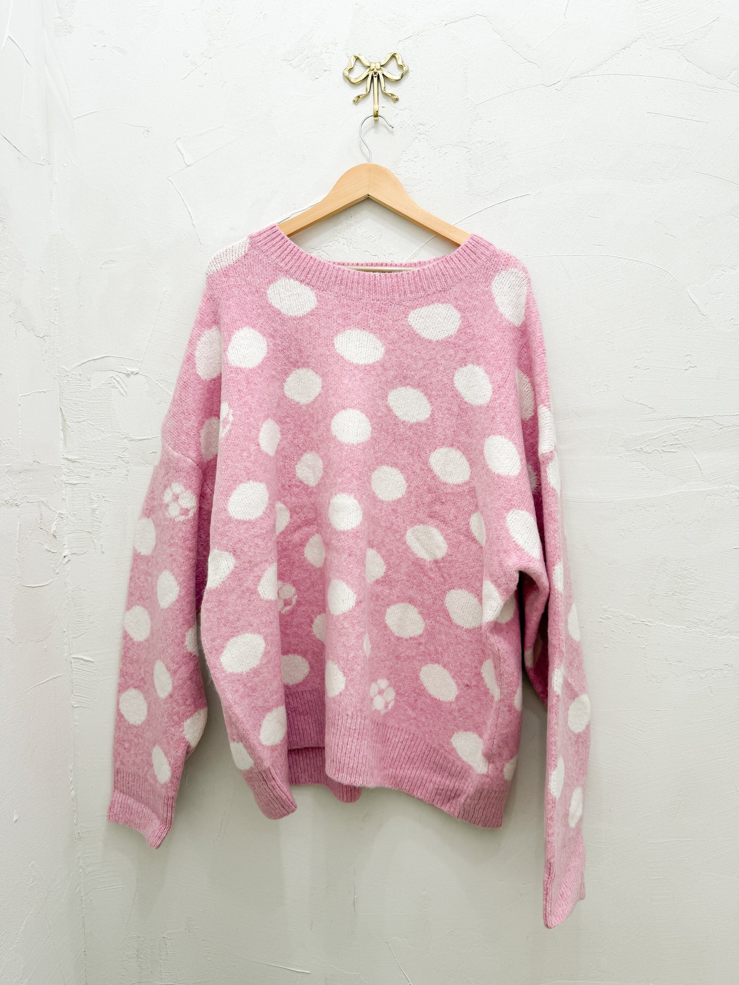 polka dot sweater | curvy