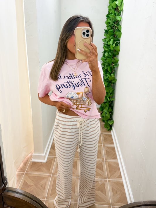 Stella stripe flare pants