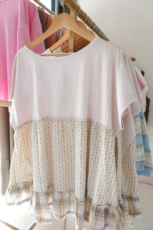 Haley baby pink top | curvy