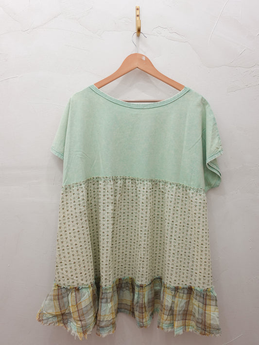 Haley sage top | curvy