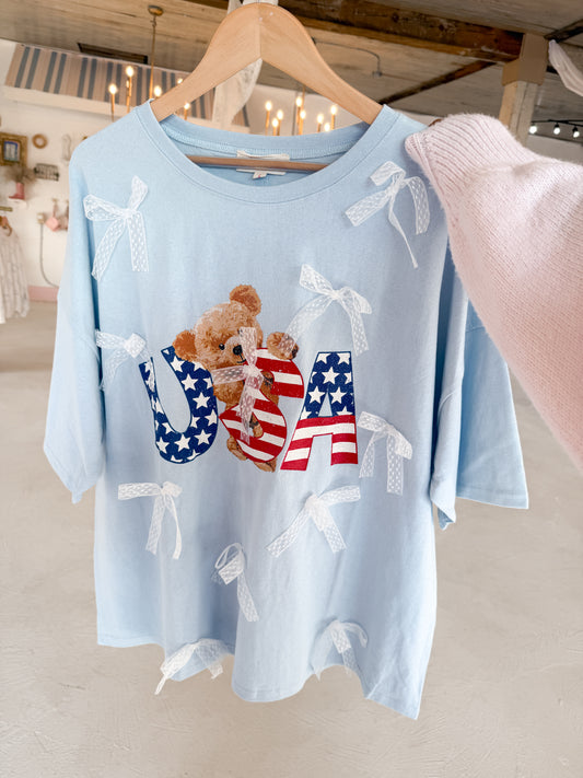 USA bear tee *2 colors*