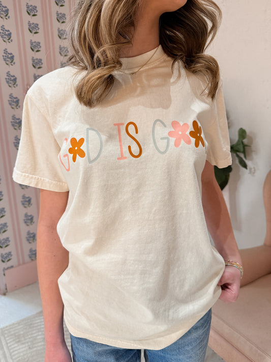God is good comfort color tee