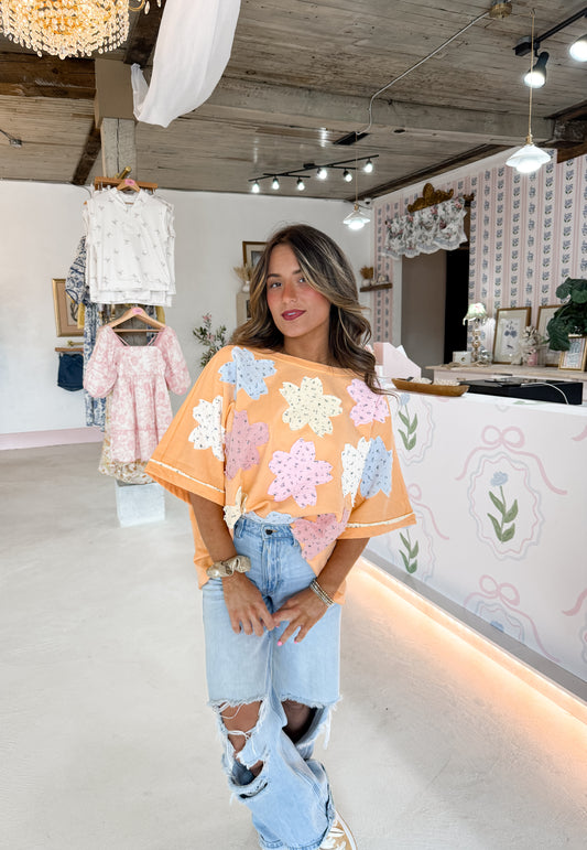 Daisy patchwork shirt | s-3xl