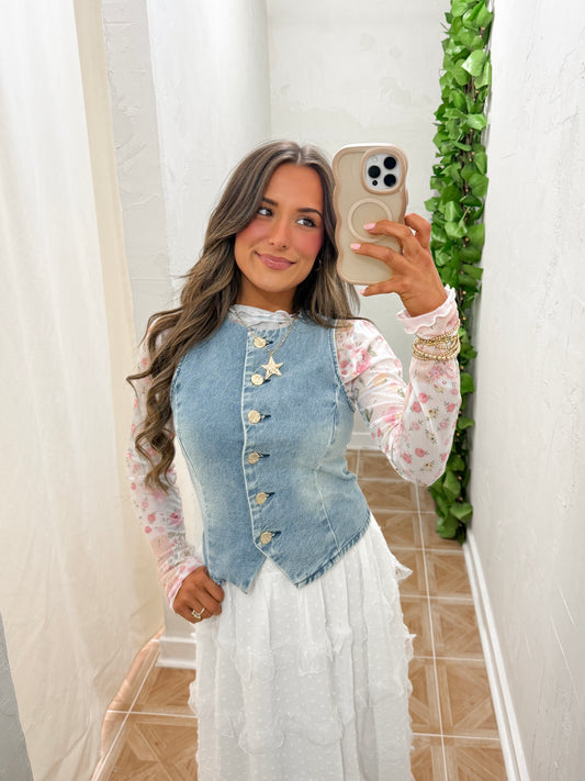 Fallon denim vest