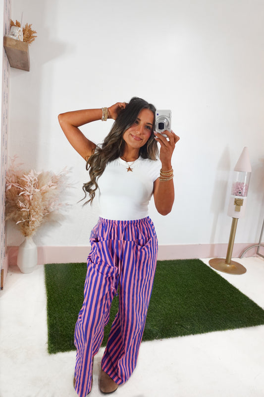 Electric wide leg pants