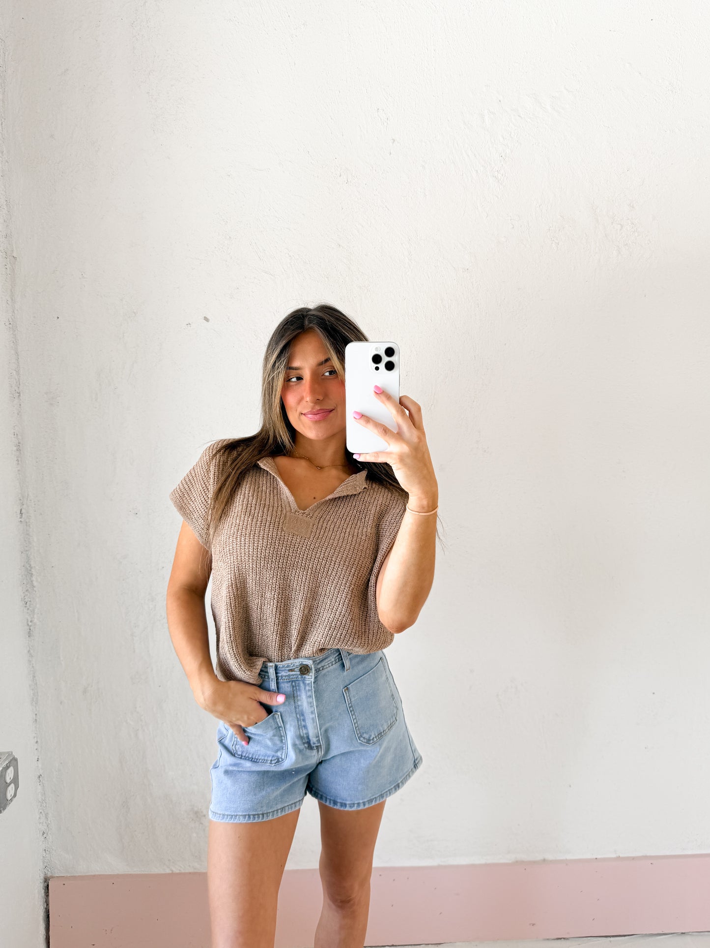 denim mom shorts