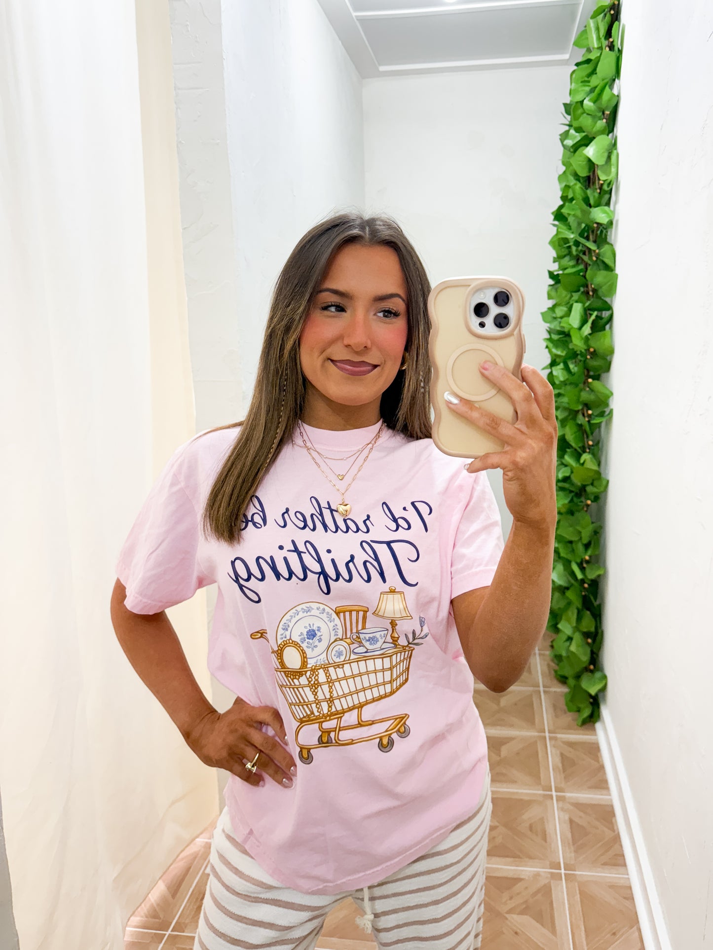 I'd rather be thrifting tee | CURVY