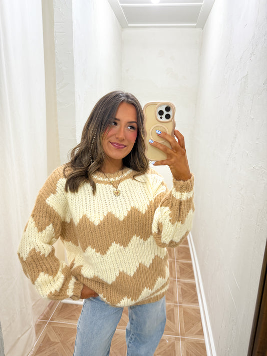 Paisley knit sweater