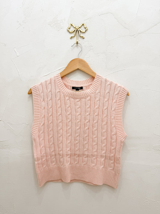 Rae cable knit vest