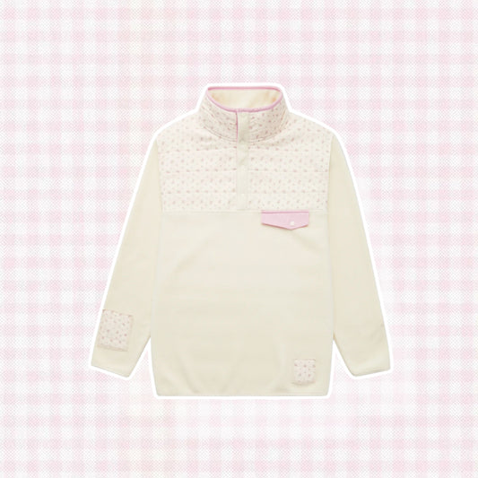 Happy Camper vintage flower henley