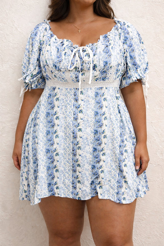 Ditsy floral lace dress | curvy