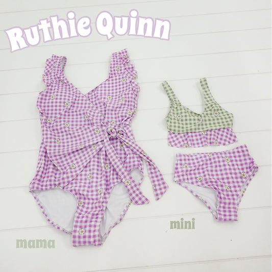 Ruthie Quinn plaid swimsuit MOMMY + ME