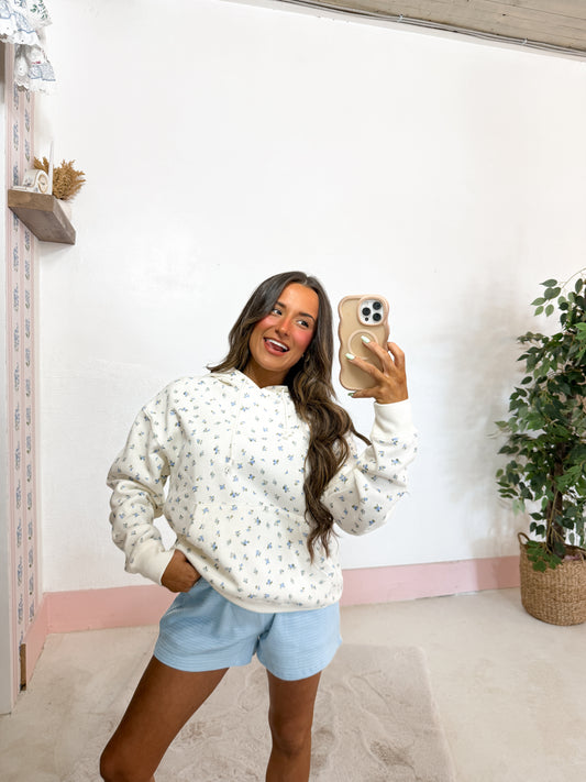 Ditsy floral hoodie