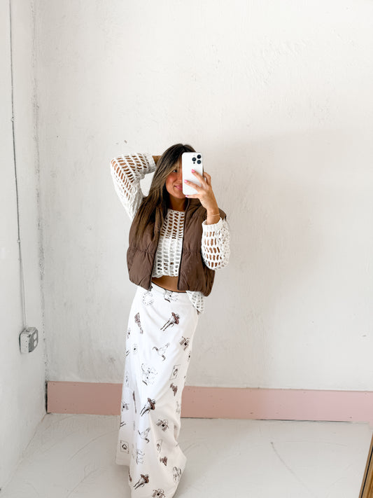 Western maxi skirt