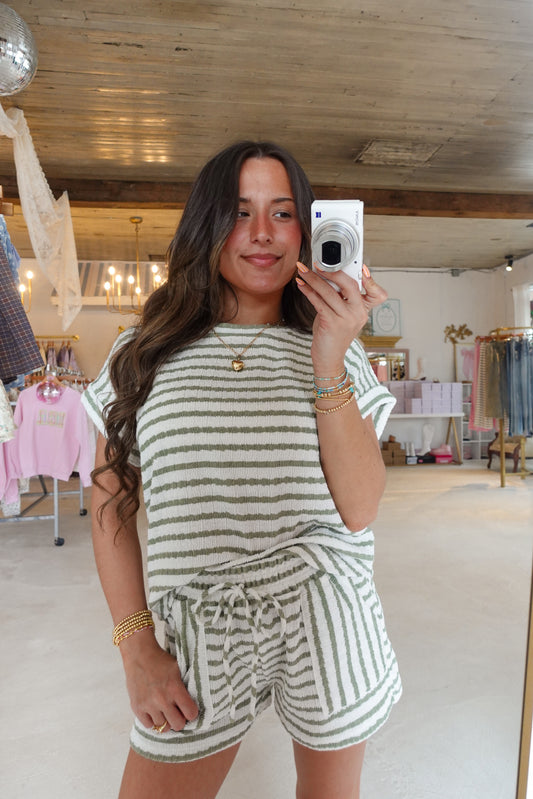 green stripe set