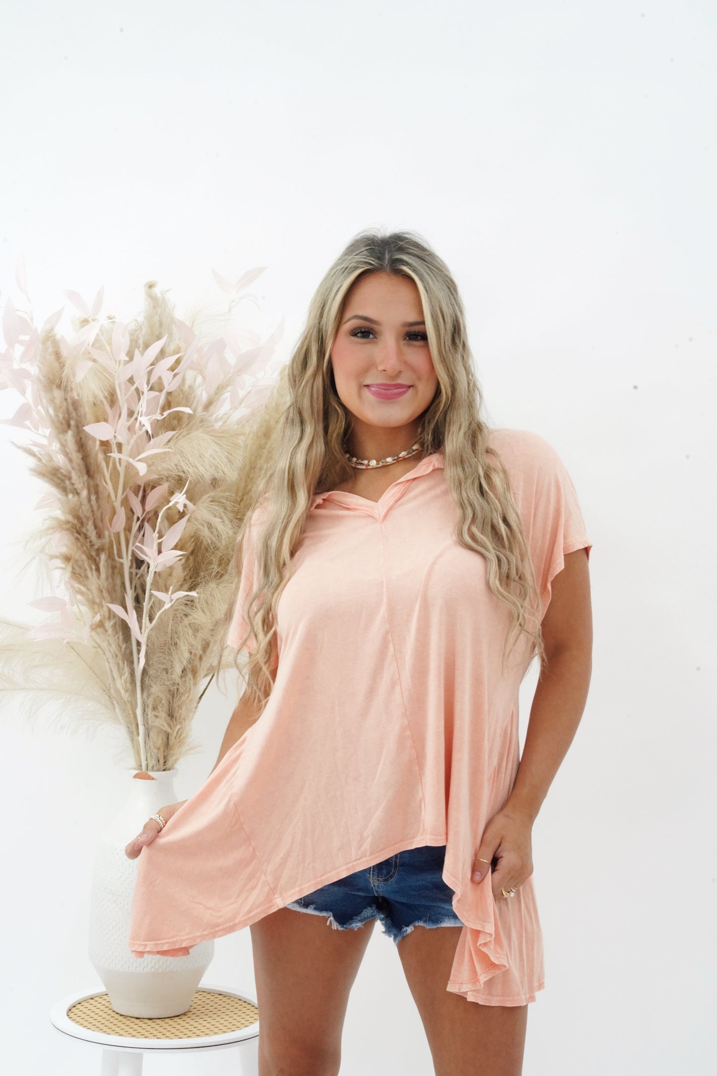 RESTOCK Lucy peach top