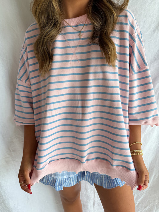 Crim raw edge top