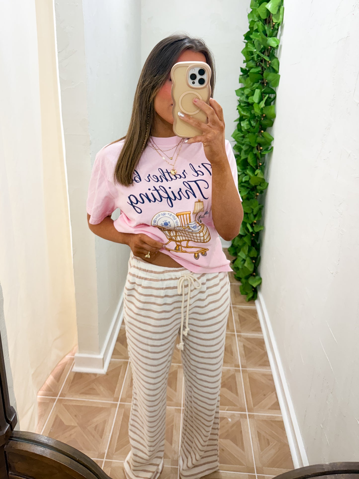 Stella stripe flare pants