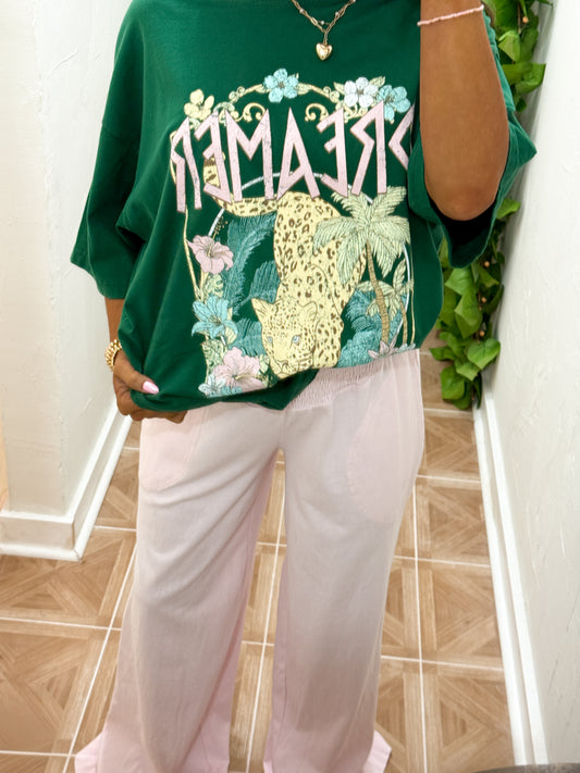 Babygirl smocked wideleg pants