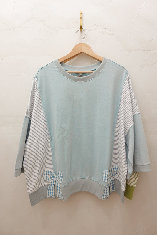 blue bow patch | curvy