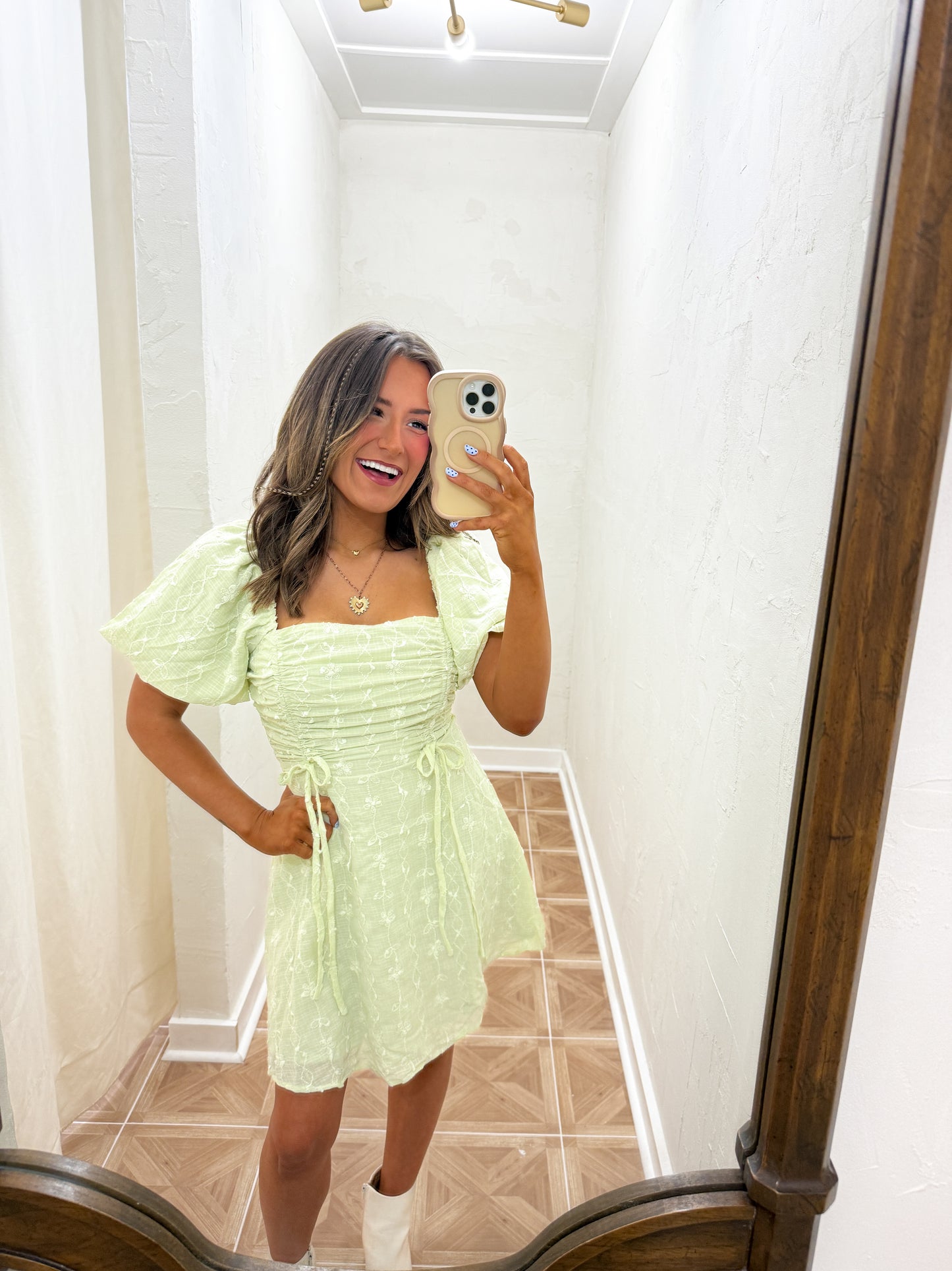 Kinsey bubble sleeve dress