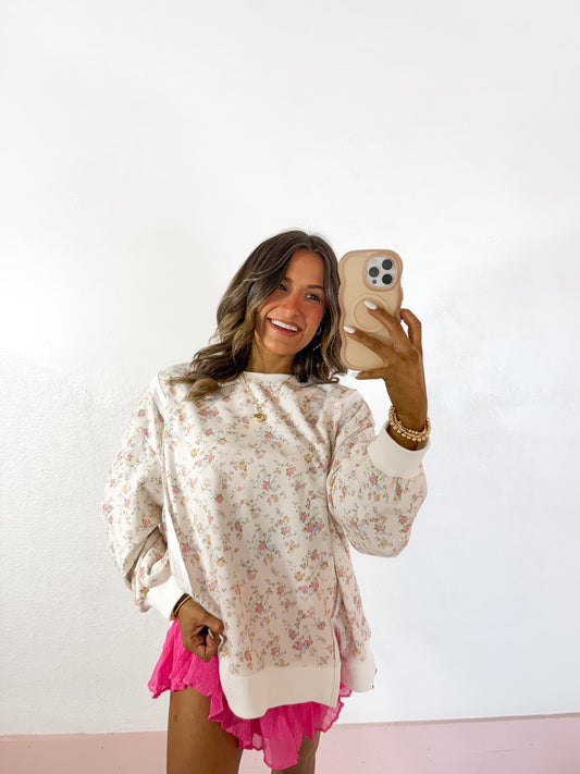 Ditsy floral sweatshirt