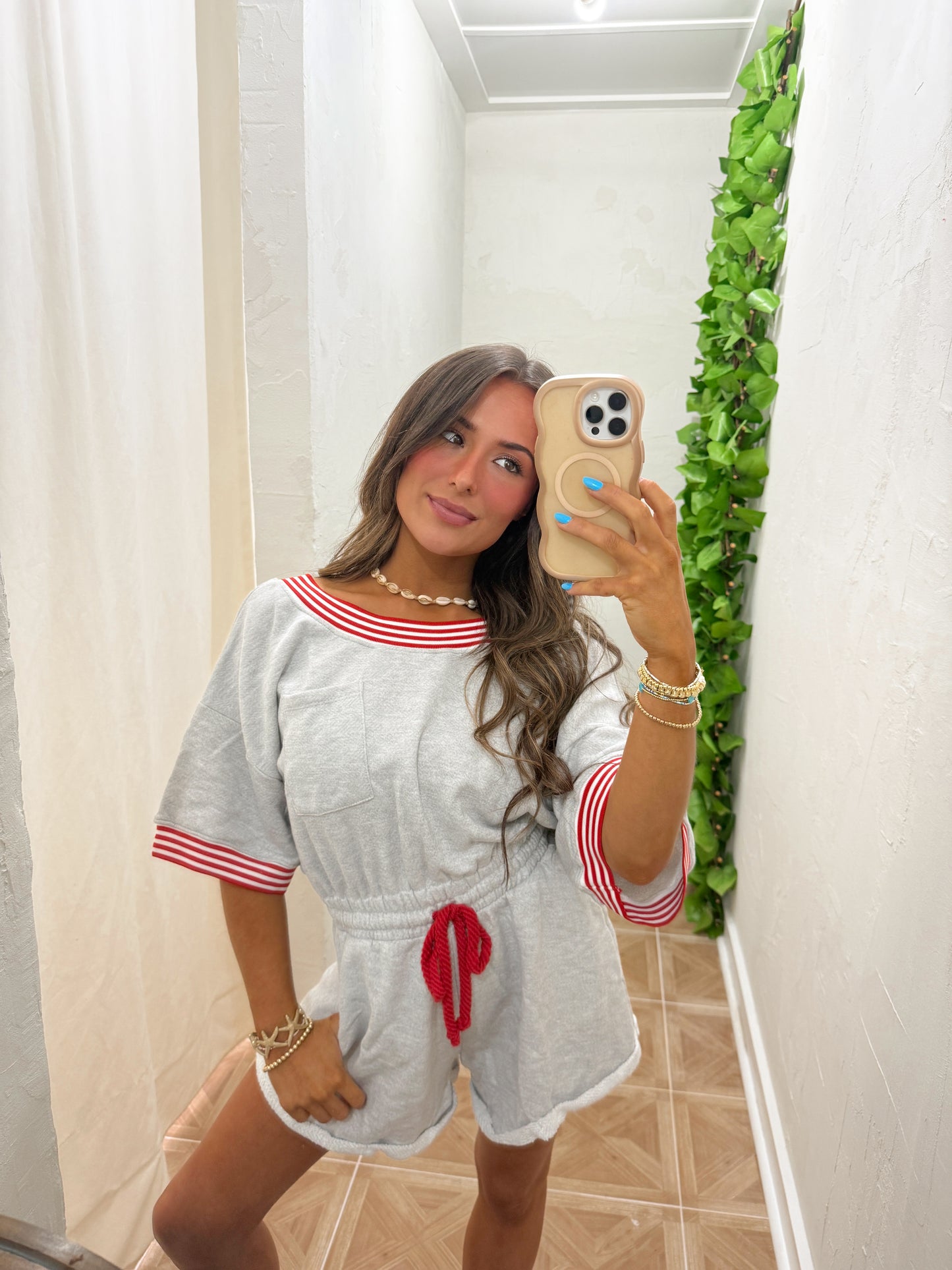 american terry cloth romper