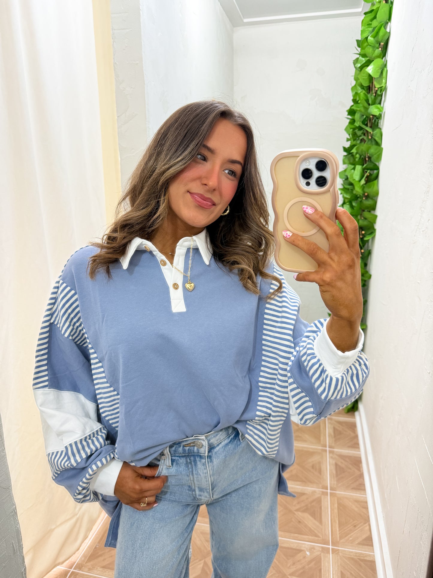 Oversized stripe top