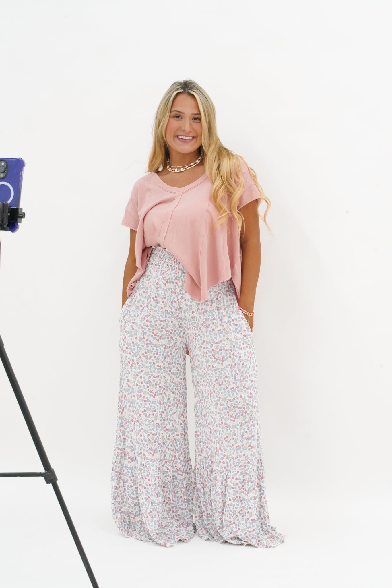 RESTOCK floral flowy pants