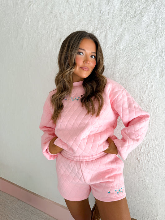 Embroidery quilted set *2 colors*