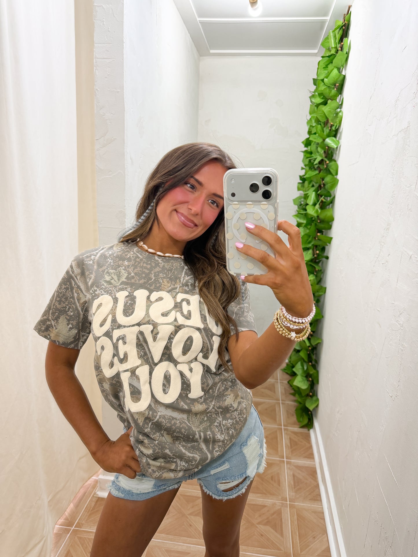 Jesus loves you camo tee