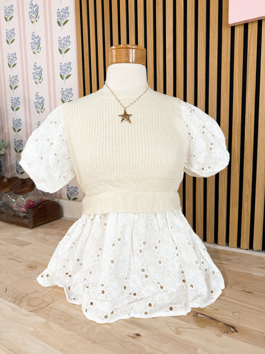 Able knit lace top | curvy