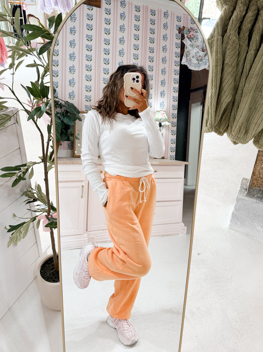 orange joggers