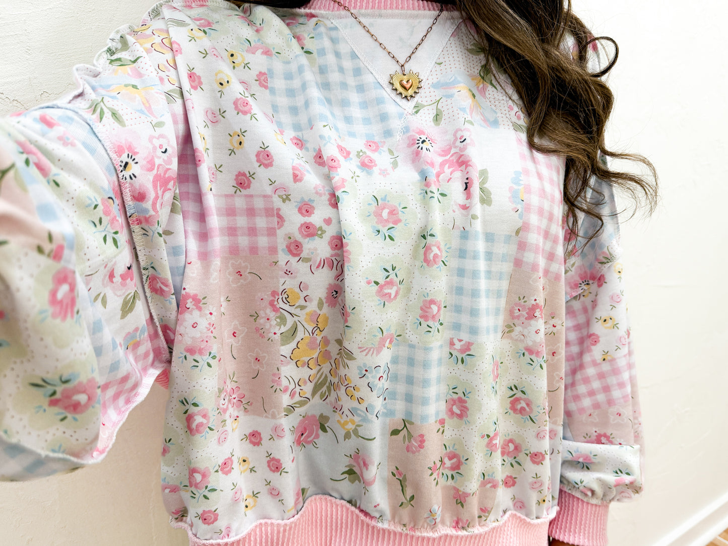 Floral patchwork top | curvy