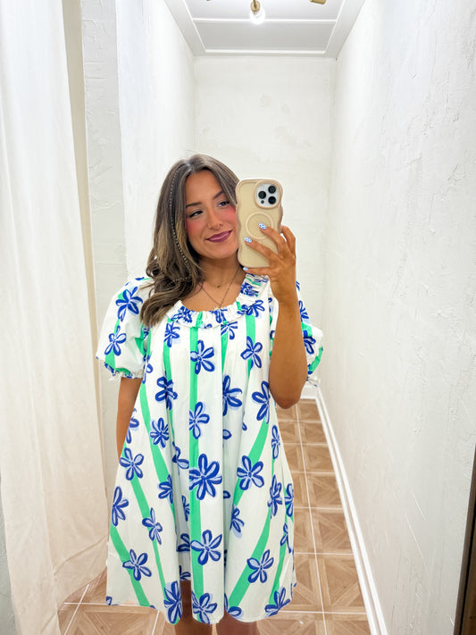 Retro mini dress with pockets *2 colors*