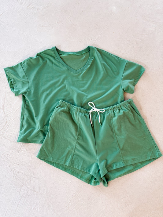 plus size green set