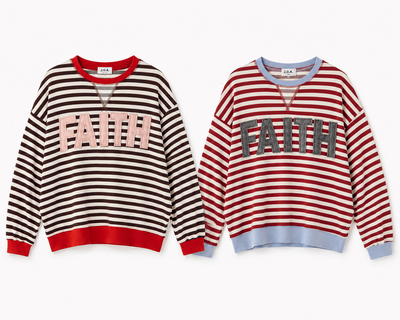 faith patchwork crewneck *two colors*